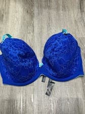Image of Ann Summers Sexy Lace Cobalt Blue Plunge Bra (older style) Size 44F - FREE POST