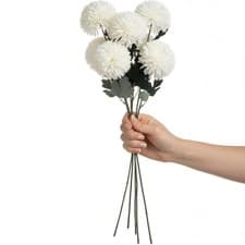 Image of 5x Large Chrysanthemum Stems Artificial Flowers Bouquet Bunches Home Decorations