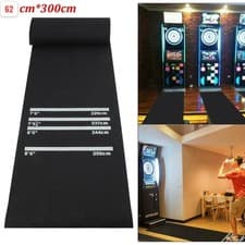Image of 300cm x 62cm Darts Mat with 4 Throwing Distances Dart Board Mat Non-Slip Rubber