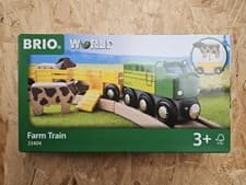Image of Brio World Farm Train 33404 Wooden Railway New Boxed 2011
