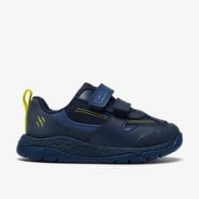 Image of Clarks Boys Steggy Soar Toddler Navy Combination Trainers Leather Casual