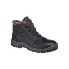 Image of Portwest Steel Leather Winter Ankle Boot S3 SRC Black | FD33