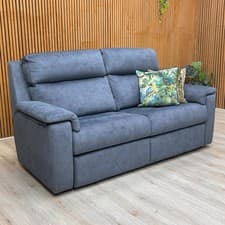 Image of Furniture Village G Plan ‘Thornbury’ 3 Seater Sofa Stingray Indigo Velvet Static