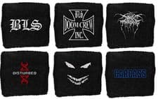 Image of OFFICIAL LOGO SWEATBAND - BLACK LABEL SOCIETY disturbed CARCASS dark throne