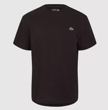 Image of Lacoste Ultra Dry T-Shirt Men Medium Black Graphic Cotton Blend Short Sleeve NWT