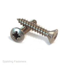 Image of No4 No6 N07 No8 No10 No14 Stainless Raised Countersunk Pozi Self Tapping Screws