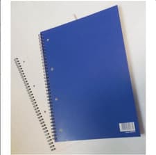 Image of Valuex ValueX A5 Wirebound Laminated Notebook Ruled 100 Pages Blue (Pack 5)