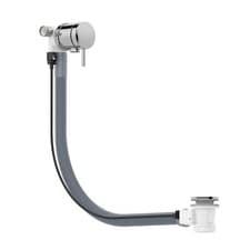 Image of Merano Overflow Bath Filler with Waste Chrome Finish Contemporary Design