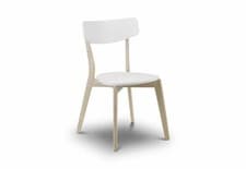 Image of Julian Bowen Casa Soild Wood Matt White Dining Chair