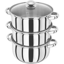 Image of JUDGE ESSENTIALS 3-TIER STEAMER (20-24CM) 18/10 STAINLESS STEELJUDGE STEAMERS