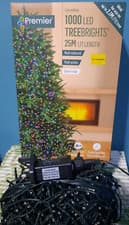 Image of Premier Christmas TREE BRIGHTS 1000 Multi-Action LED 25 M LIT Multi colored