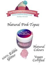 Image of Magic Sparkles Pink Topaz 100% Edible Glitter Sparkles for Cake Decorating 2g
