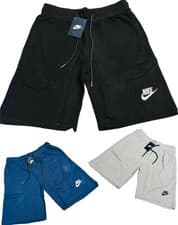 Image of NIKE BRAND NEW ELEGANT TWO SIDE POCKET SIGNATURE LOGO SWEAT SHORTS