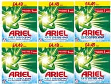 Image of 6 x Ariel Washing Powder Original 715g, 13 Washes, For Cleaner Clothes