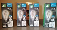 Image of 4x 4lite WiZ LED B22 Smart Filament Bayonet Wi-Fi Bulb 6.5W  400lm Smoky finish