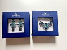 Image of NEW set of an authentic blue Swarovski Eglantine necklace and earrings
