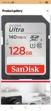 Image of SanDisk Ultra SDXC card, 128GB SD Card (Memory card up to 140 MB/s read NEW