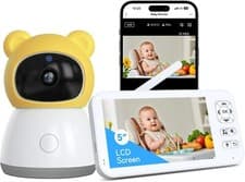 Image of XPJ Smart WiFi Video Baby Monitor 2K HD Camera 5in Color Display Night Vision
