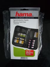 Image of Hama Universal Memory Card Case Large Faux Leather Black 16.5 X 3 X 11.5 Cm Comp