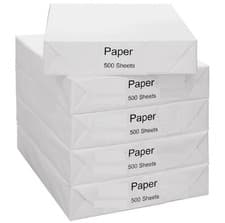 Image of A4 WHITE PAPER PRINTER COPIER 1 2 3 4 5 REAMS OF 500 SHEETS PHOTOCOPY STATIONARY