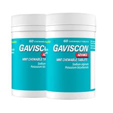 Image of 2x Gaviscon Advance Mint Chewable Tablets 60 Pack (120 Tablets)