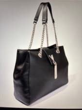 Image of VALENTINO DIVINA LARGE BLACK TOTE BAG