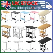 Image of Adjustable Height Over Bed Chair Table Mobility Aid Disability Desk Laptop Stand