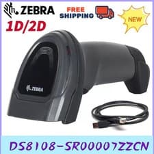 Image of Original Zebra DS8108-SR00007ZZCN 1D 2D Handheld Barcode Scanner With USB Cable