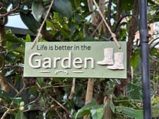 Image of Life Is Better In The Garden 3D Printed Boot Garden Sign Plaque Summer Outdoor