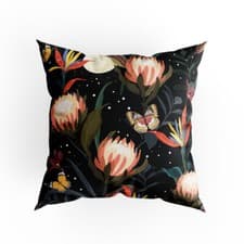 Image of Cushion Cover 40 x 40 cm Unique Full Print Colourful Flowers Design EU Made