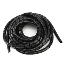Image of  1m-10m Spiral Wrap 6mm Black Flexible Cable Tidy Management - Various lengths