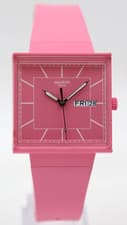 Image of New Swiss Swatch WHAT IF…ROSE? Bio-Ceramic Date Watch 33mm x 33mm SO34P700 $115