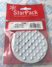 Image of Soap Holder Rubber White Suction Grip Kitchen Bathroom Anti Slip Sucker Shower 1