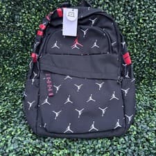 Image of Nike Air Jordan Air Patrol All Over Print Backpack Bag Black 9A0172 W0G New