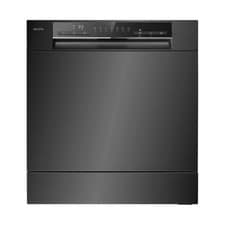 Image of electriQ Table Top Dishwasher 8 Place Settings Auto Open Drying Quick Wash Black