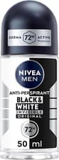 Image of NIVEA MEN Black & White Original Anti-Perspirant Deodorant Roll-On 50mL Men's...