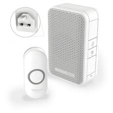 Image of Honeywell DC311NBS Series 3 Wireless Plug-In Doorbell Chime with Push Button