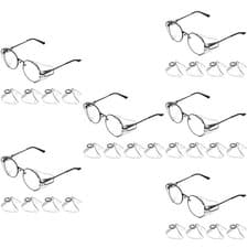 Image of 2 Pairs Pc Protective Side Shield Flap For Eye Glasses Safety Cover