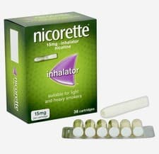 Image of Nicorette Inhalator 15mg Quit Smoking 36 Cartridges FREE Flatpack Delivery
