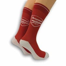 Image of Arsenal FC Crest Red & White Socks - Size 7 - 11, Socks, Sports, Gift