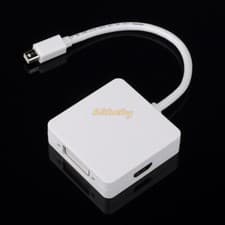 Image of MINI DP THUNDERBOLT TO DVI VGA HDMI ADAPTER 3IN1 FOR APPLE IMAC MACBOOK PRO AIR