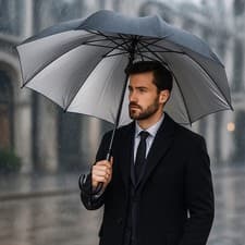 Image of Umbrella 16 Ribs Windproof Strong Durable Large Automatic folding Umbrella UK