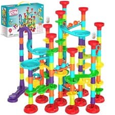 Image of 197 Pcs Marble Run Race Set Construction Building Blocks Toy Game Track Kid Maze