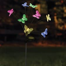 Image of Smart Solar Multi Coloured Flutter Stem Lights Set of 8