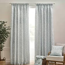 Image of Catherine Lansfield Brooke Floral Lined Pencil Pleat Curtains
