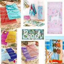 Image of Catherine Lansfield Rainbow Pineapple Summer Unicorn Tropical Modern Beach Towel