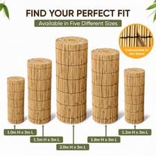 Image of 4M Garden Screening Fence Panel High Quality Bamboo Reed Fencing Privacy Screens