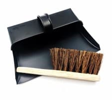 Image of Metal Hooded Dustpan and Stiff Brush Hooded Dust Pan