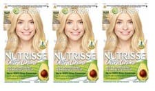 Image of Garnier Nutrisse Creme Natural Baby Blonde 10.01 Permanent Hair Colour 3 Pack