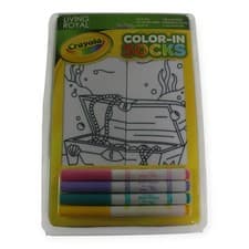 Image of Crayola Color-In Socks Unisex Kids ONE SIZE Treasure Chest Craft Kit Markers